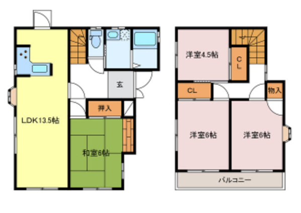 四郷町見野戸建の物件間取画像